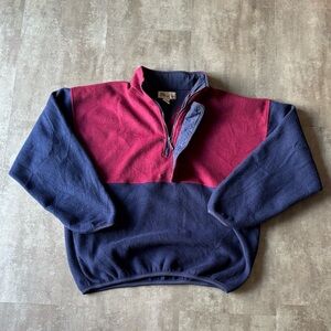 Vintage North Country Eaton Quarter Zip Fleece Sweater Mens Large